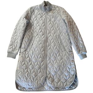 Isle Quilted Pale Blue Long Coat. Spring Fall. Size 36 or Small. Retails $299